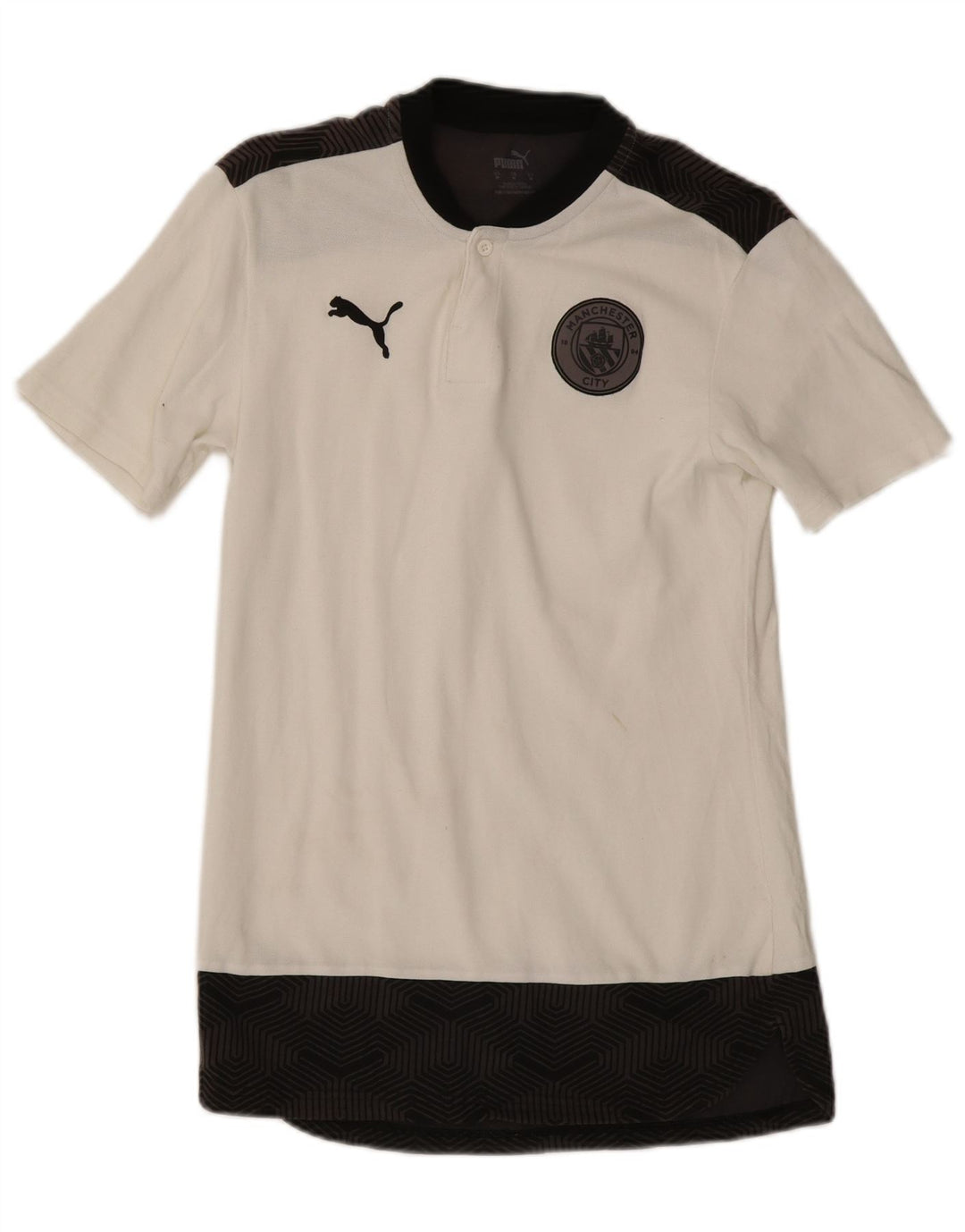 Puma Herren Manchester City T-Shirt Top Mittelweiß Geometrisch
