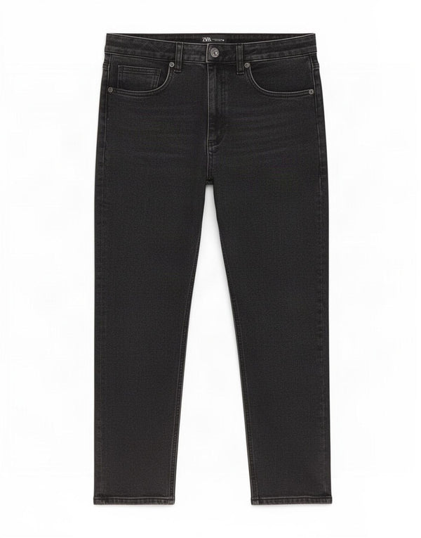 Zara Damen Straight Jeans EU 40 Medium W30 L26 Schwarze Baumwolle
