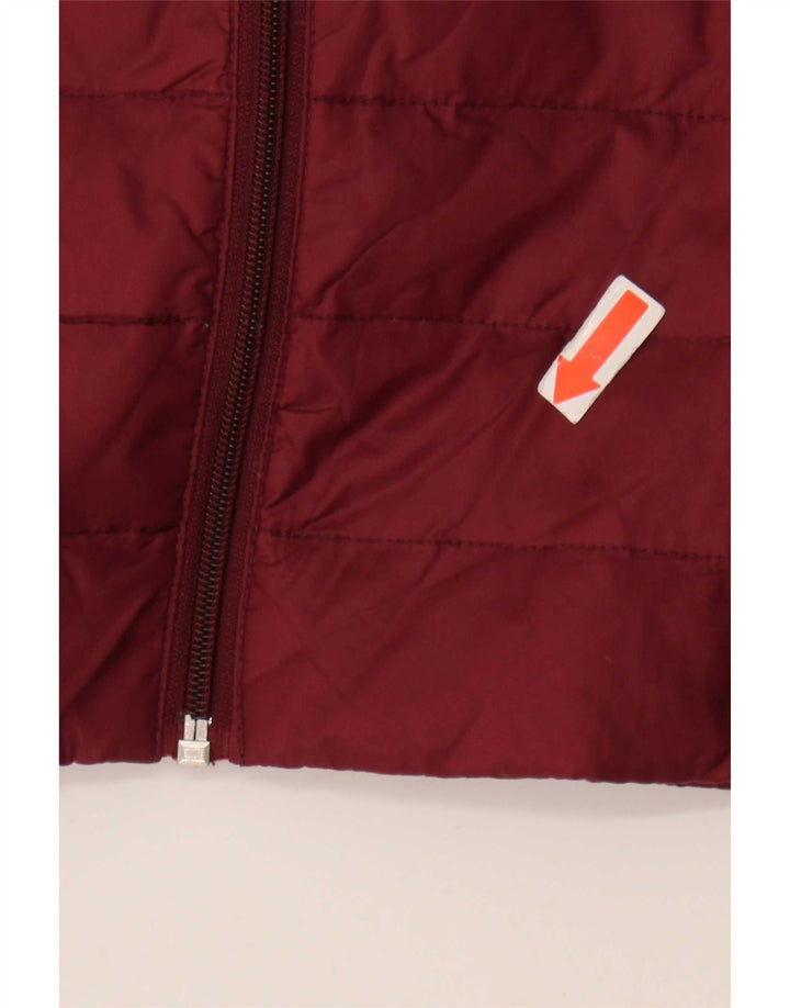 Jack Wills wattierte Damenjacke UK 8 Small Burgundy Polyamid