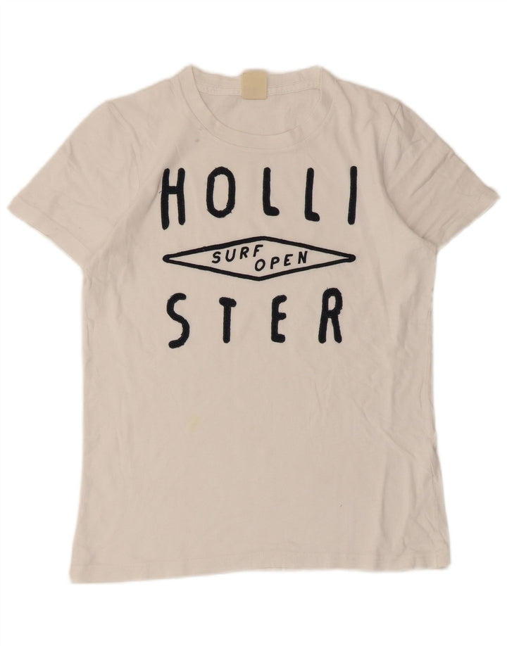 Hollister Herren-T-Shirt mit Grafik, Größe S, Weiß