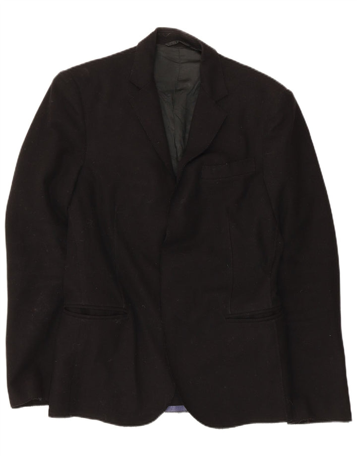 Kostüm National Herren Blazer Jacke IT 44 XS Schwarze Wolle