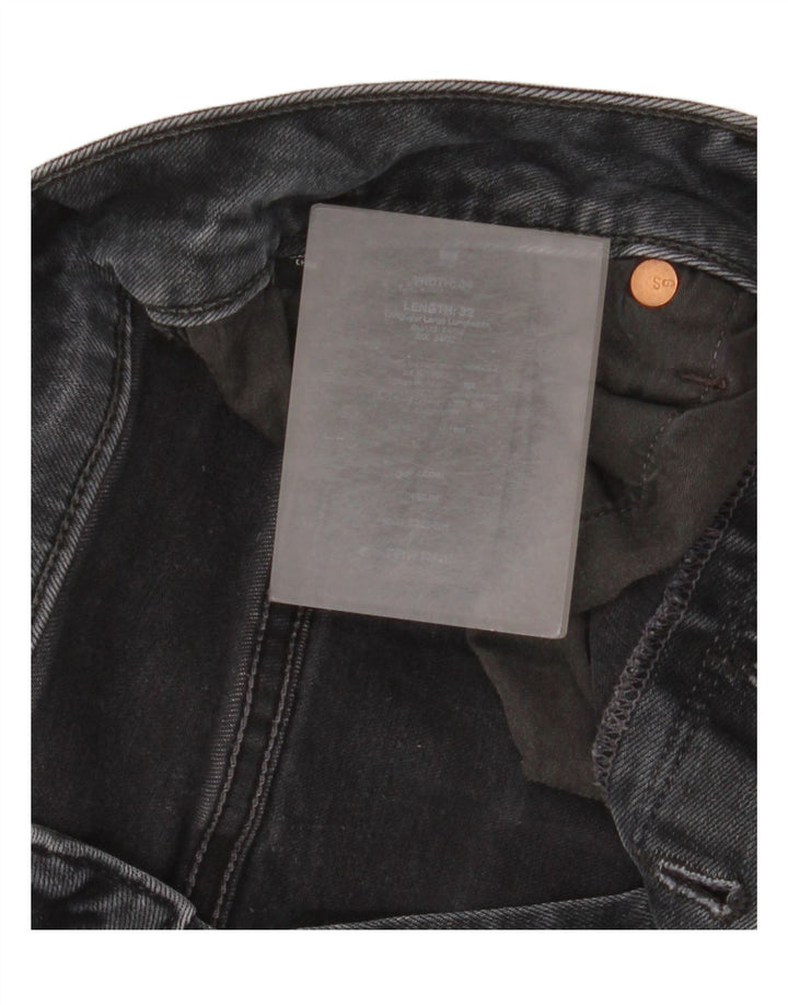 G-Star Herren 3301 Slim Jeans W34 L32 Schwarze Baumwolle