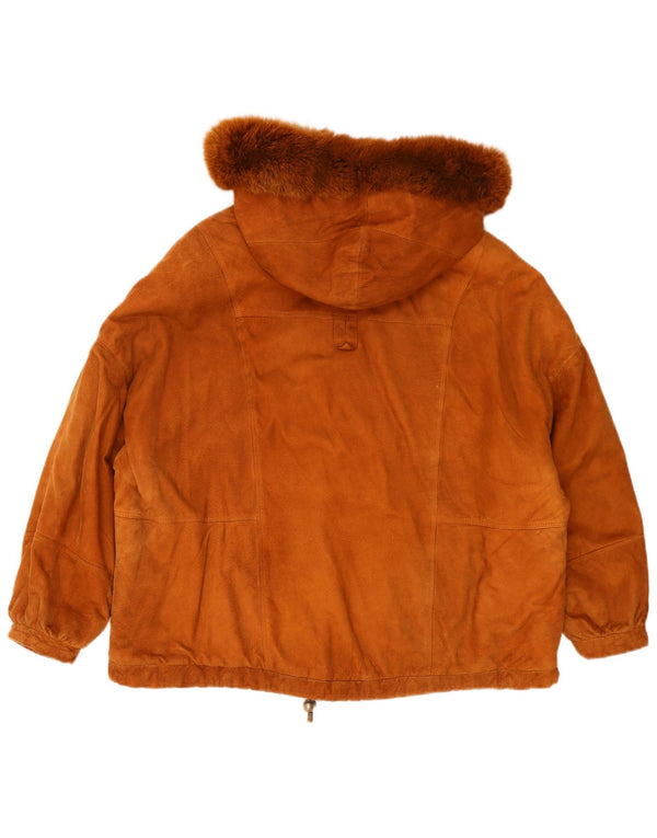 Conbipel Damen Wildlederjacke mit Kapuze UK 22 3XL Braun