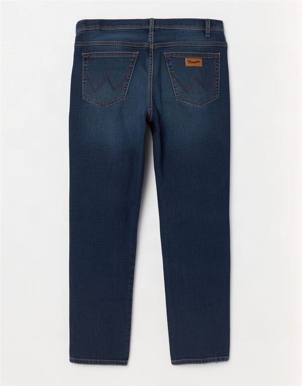 Wrangler Herren Texas Straight Jeans W34 L32 Marineblaue Baumwolle