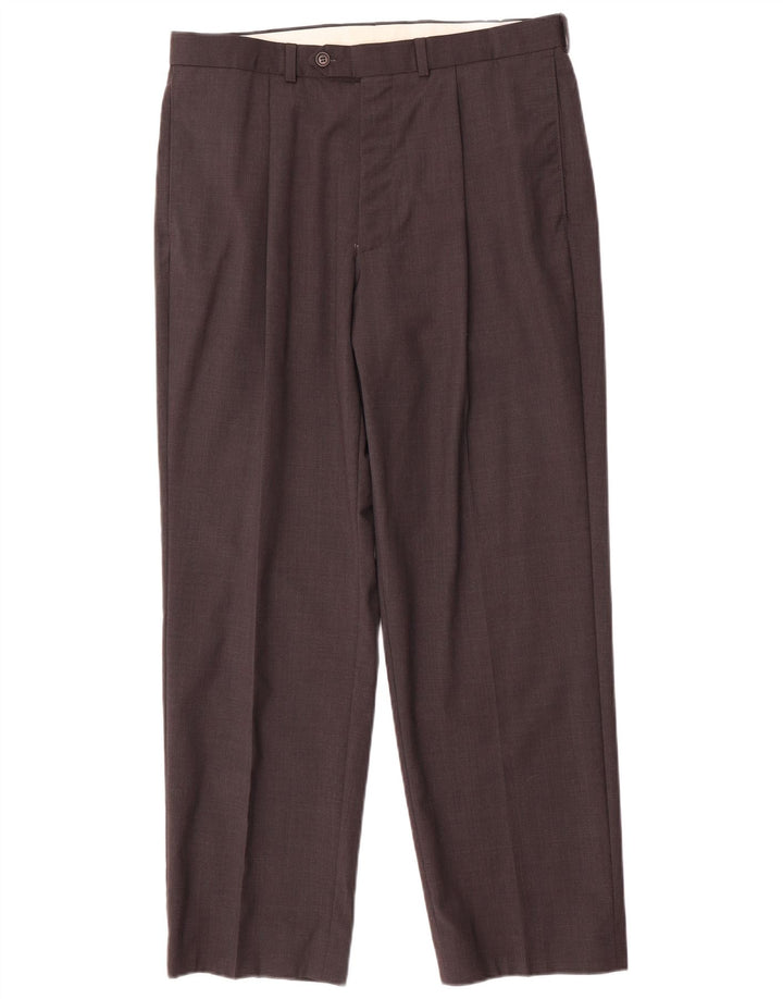 Marks & Spencer Herren-Anzughose mit Pegged-Anzug, W34, L29, graue Wolle