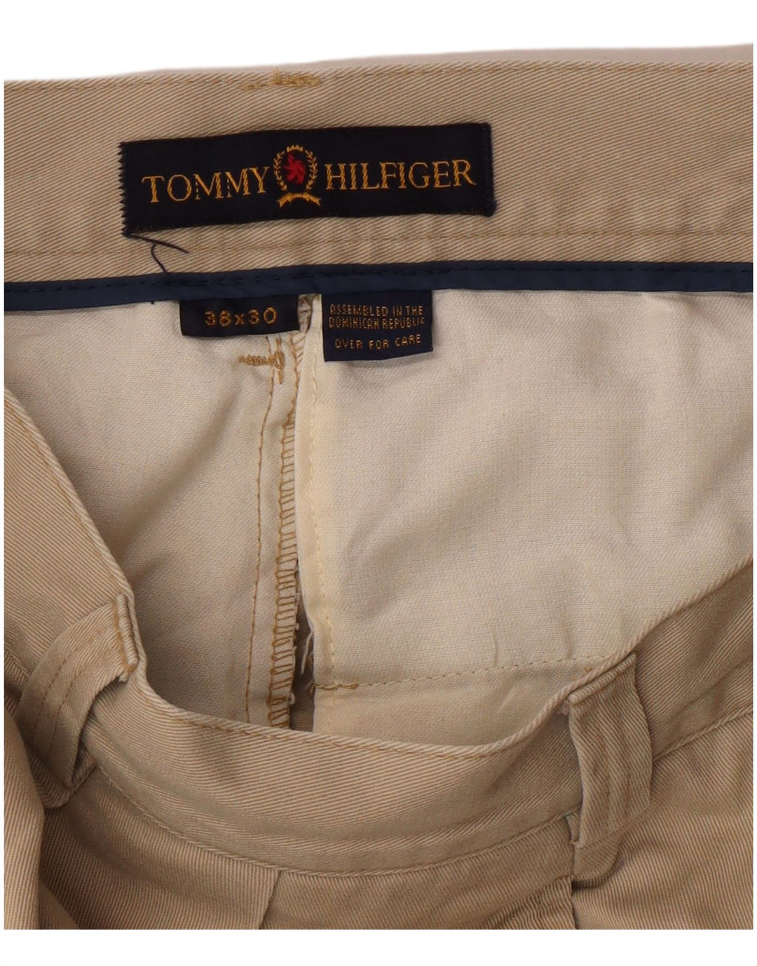 Tommy Hilfiger Herren gerade Chinohose W38 L30 Beige