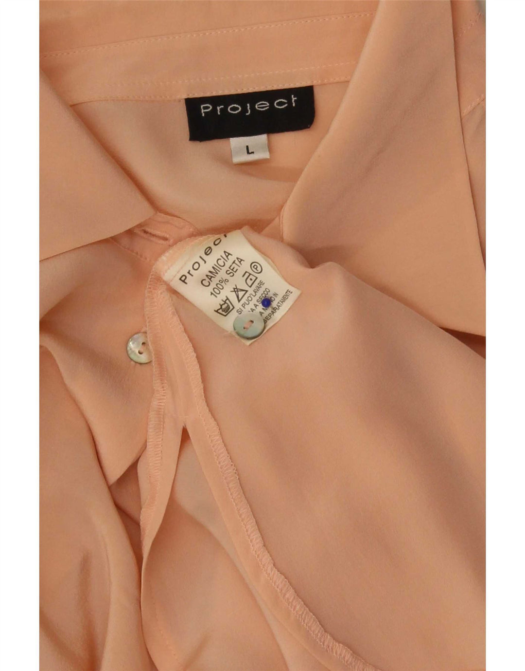 Project Damen-Hemdbluse, UK 16, Größe L, rosa Seide