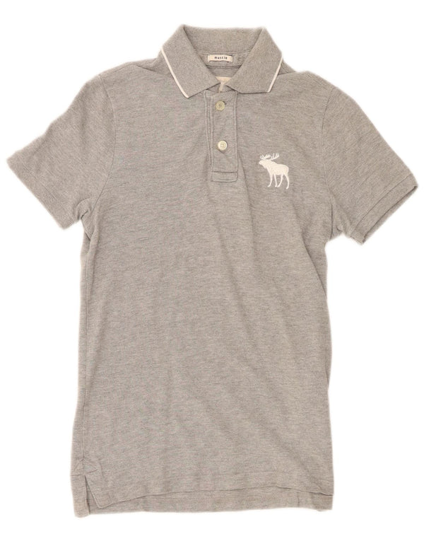 Abercrombie & Fitch Jungen-Poloshirt, 13–14 Jahre, XL, graue Baumwolle