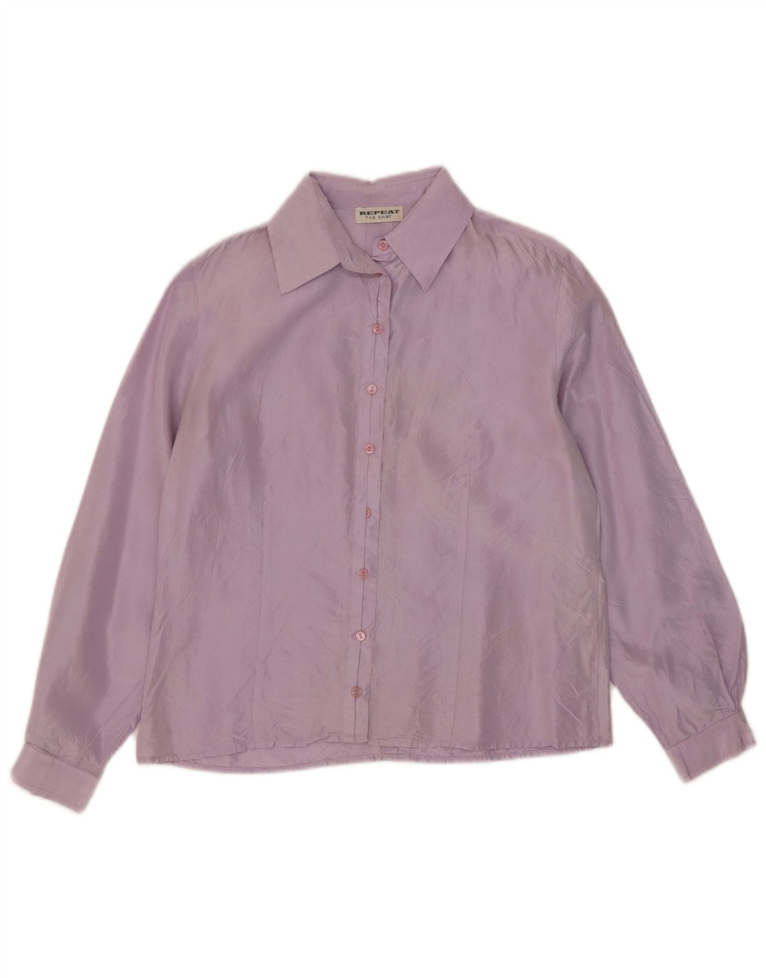 Repeat Damen-Hemdbluse, EU 38, mittelviolette Seide