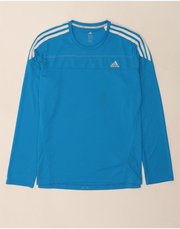Adidas Herren Climalite Top Langarm XL Blau Polyester