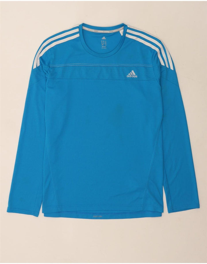 Adidas Herren Climalite Top Langarm XL Blau Polyester
