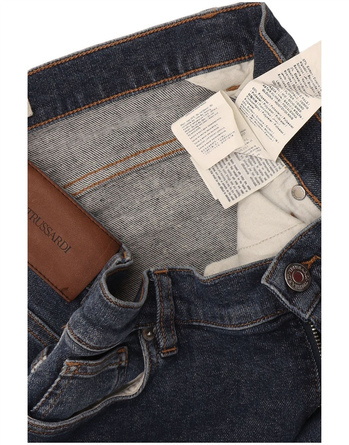 Trussardi Damen Slim Jeans IT 44 Medium W30 L32 Marineblau Baumwolle