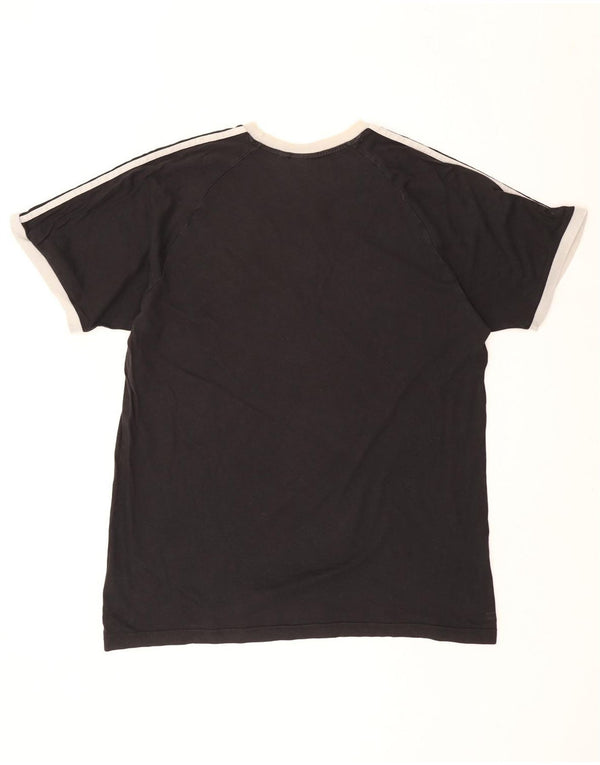 Adidas Herren T-Shirt Top XL Schwarz Colourblock Baumwolle