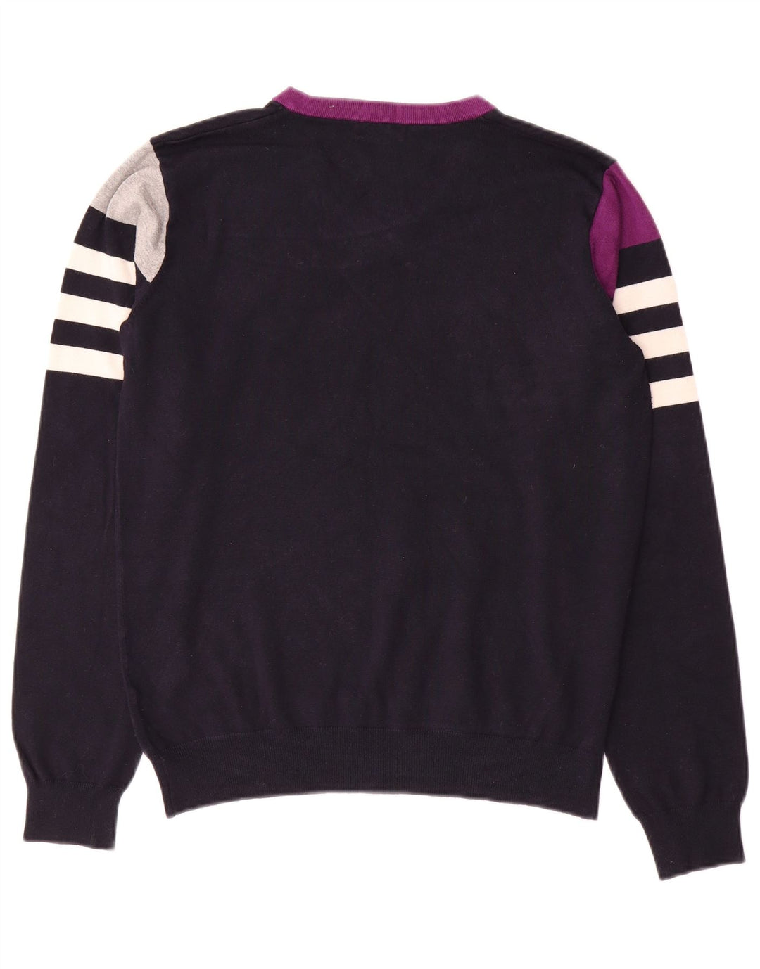 GAUDI Damen-Pullover mit V-Ausschnitt, UK 14, mittleres Marineblau, Farbblock