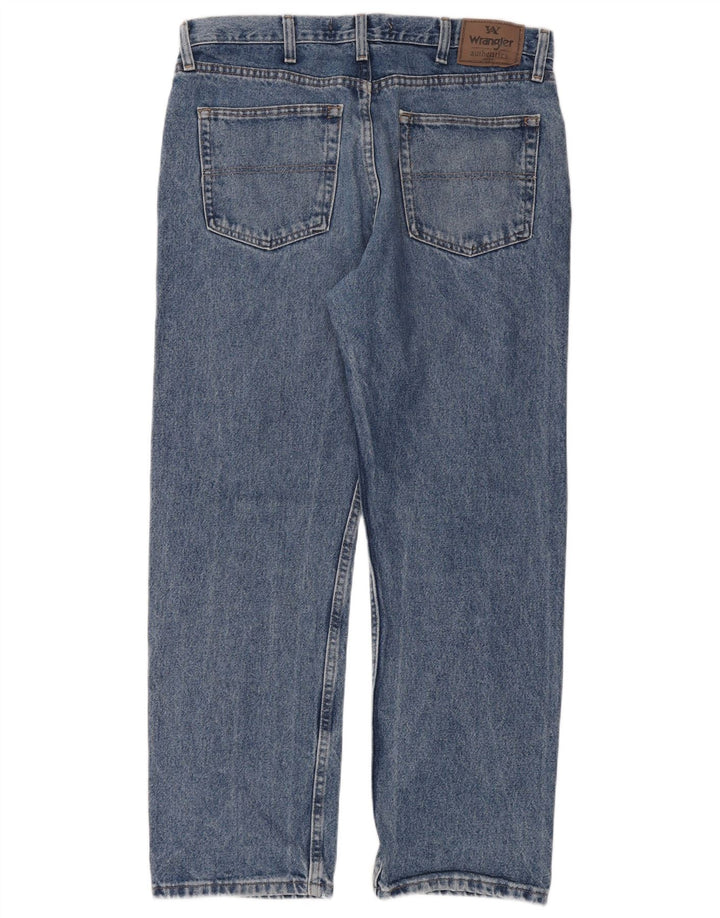 Wrangler Herren Straight Jeans W35 L30 Blaue Baumwolle