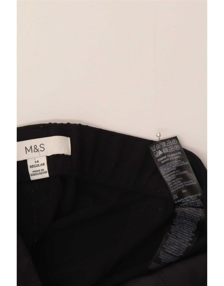 Marks & Spencer Damen Reguläre Anzughose UK 14 Medium W32 L29 Schwarz