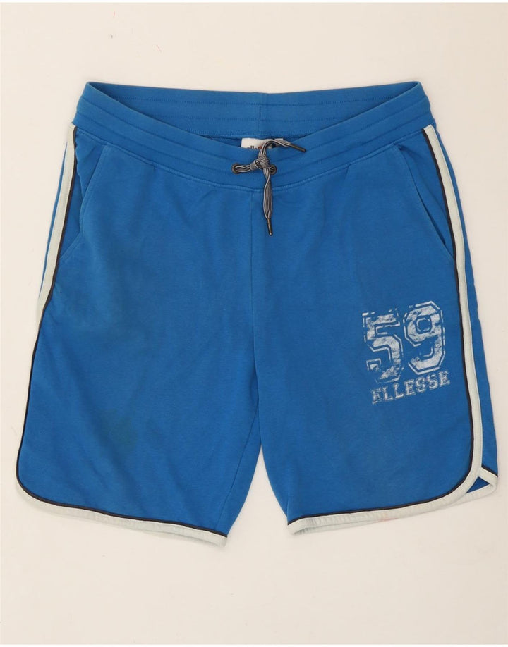 Ellesse Herren-Sportshorts mit Grafik, groß, aus blauer Baumwolle