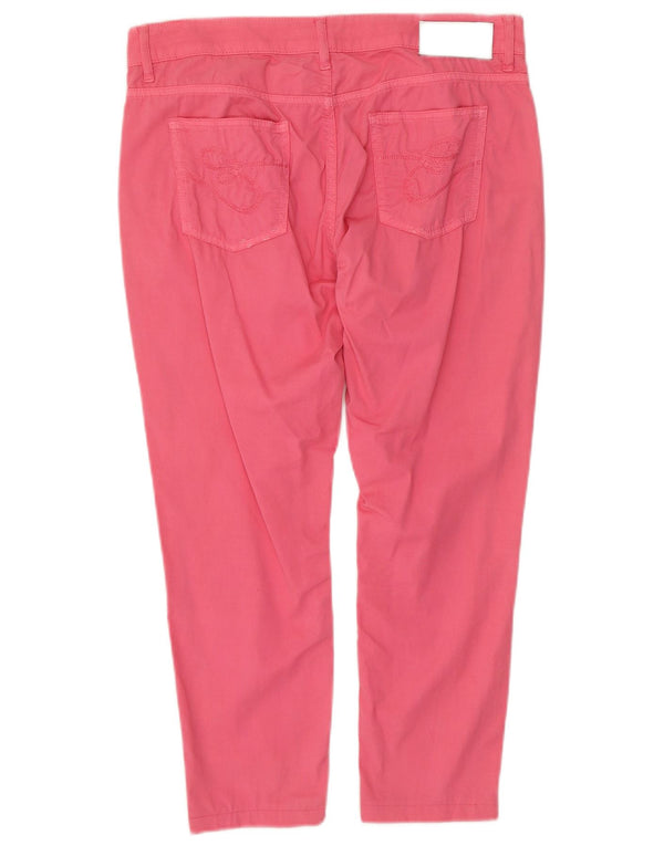 ESCADA Damen Slim Cropped-Hose EU 38 Medium W34 L24 Rosa Baumwolle