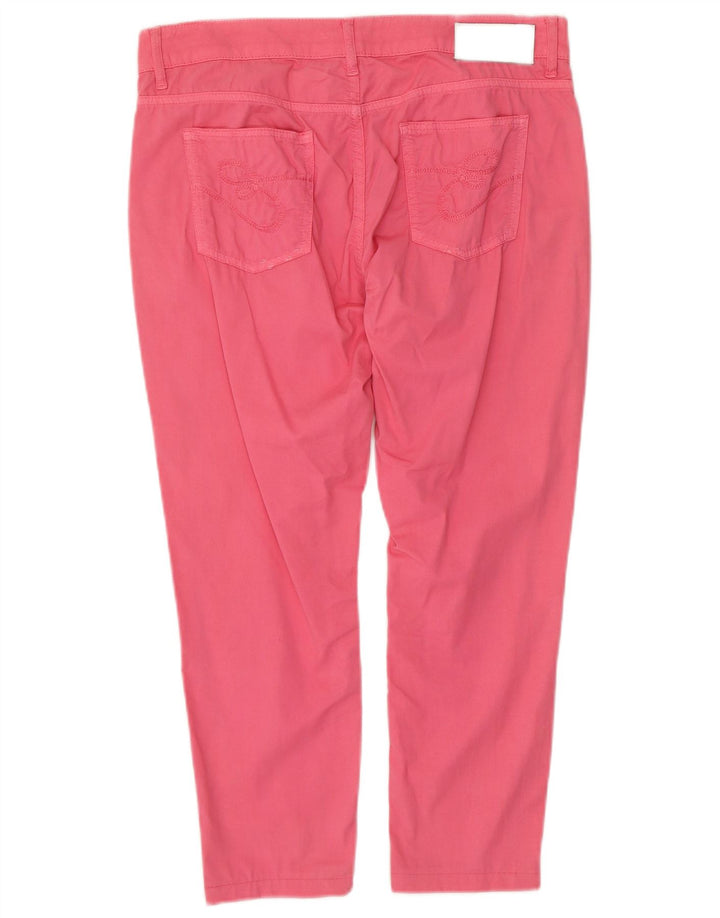 ESCADA Damen Slim Cropped-Hose EU 38 Medium W34 L24 Rosa Baumwolle