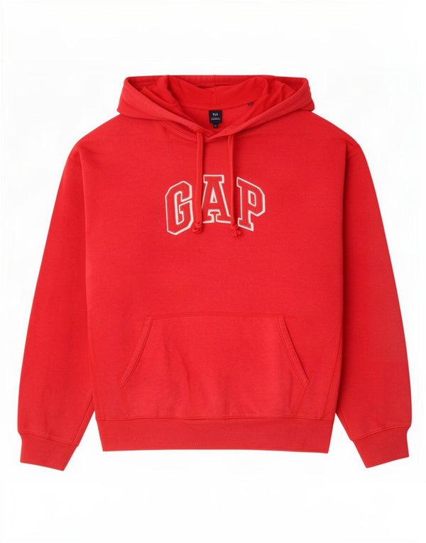 Gap Damen-Pullover mit grafischem Kapuzenpullover, UK 16, Größe L, Rot