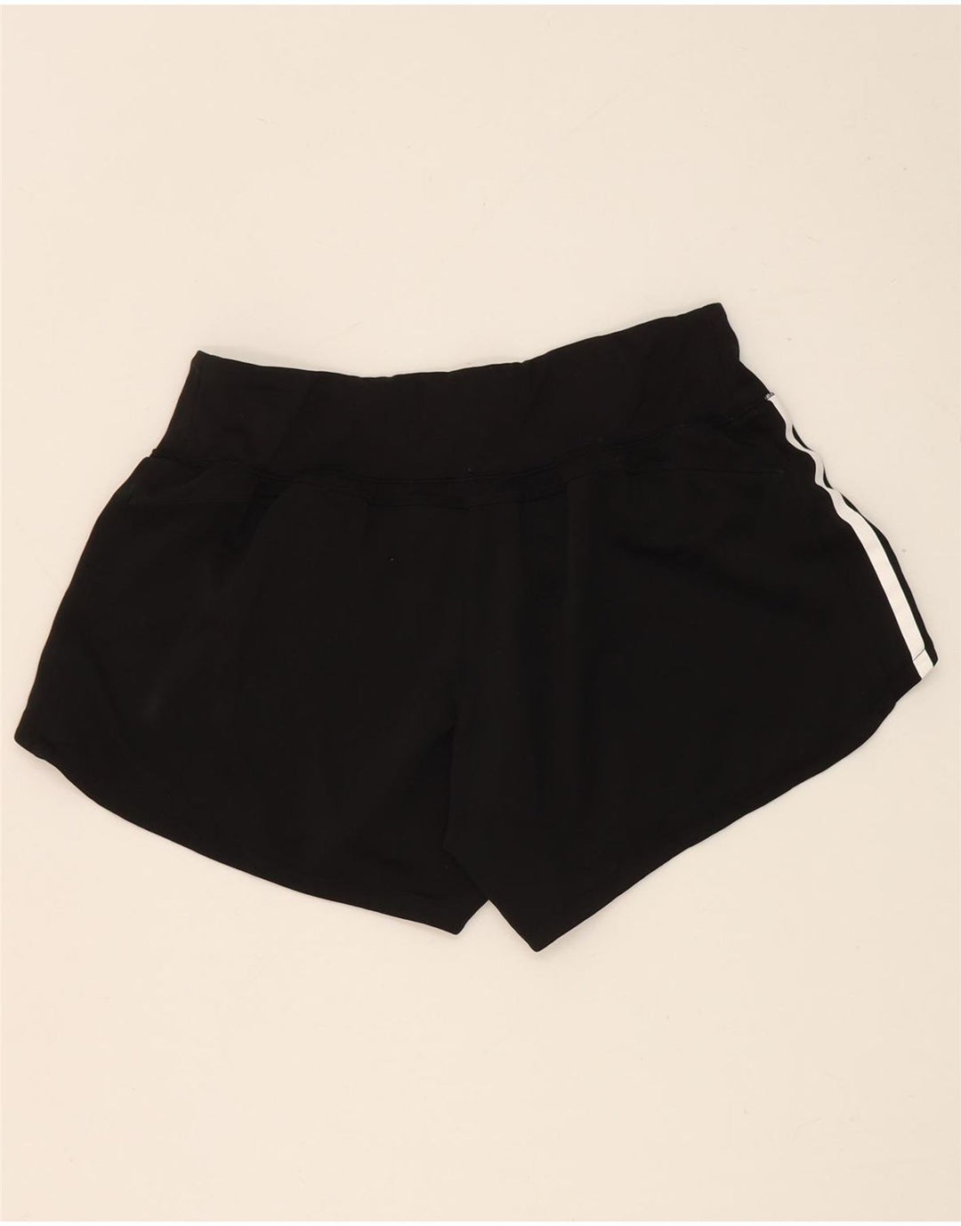 Adidas Damen Sportshorts UK 12/14 Medium Schwarz Polyester