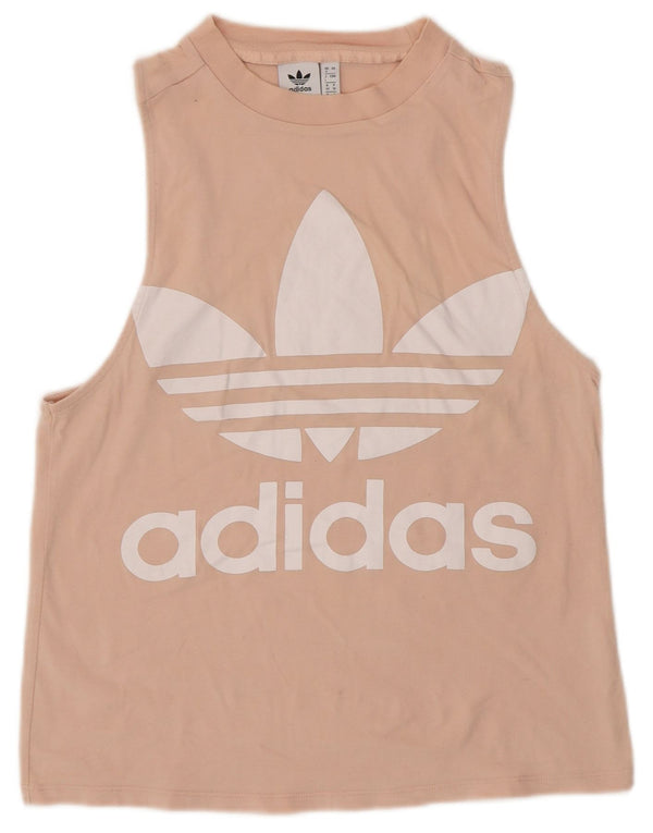 Adidas Damen Graphic Vest Top UK 8 Small Beige