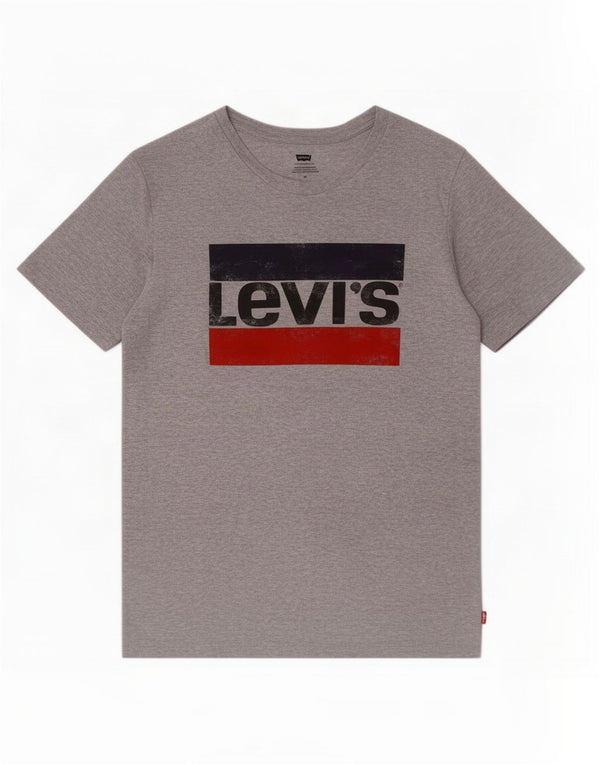 Levi's Mens Graphic T-Shirt Top Medium Grey Cotton