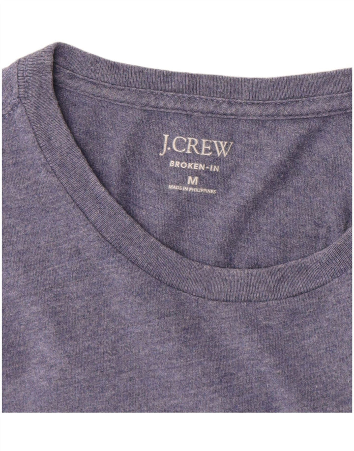 J. Crew Damen Broken In T-Shirt-Oberteil aus mittelblau gesprenkelter Baumwolle