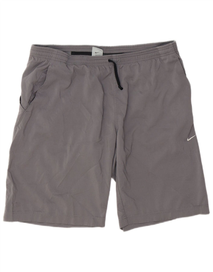 NIKE Herren Dri Fit Sportshorts, groß, graues Polyester