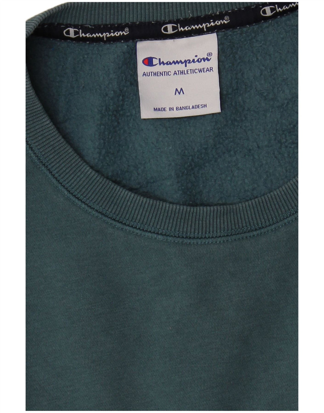 Champion Womens Graphic Sweatshirt Pullover UK 14 Mittelblaue Baumwolle