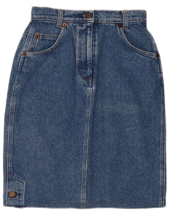 Valentino Damen Jeansrock W26 Small Blaue Baumwolle