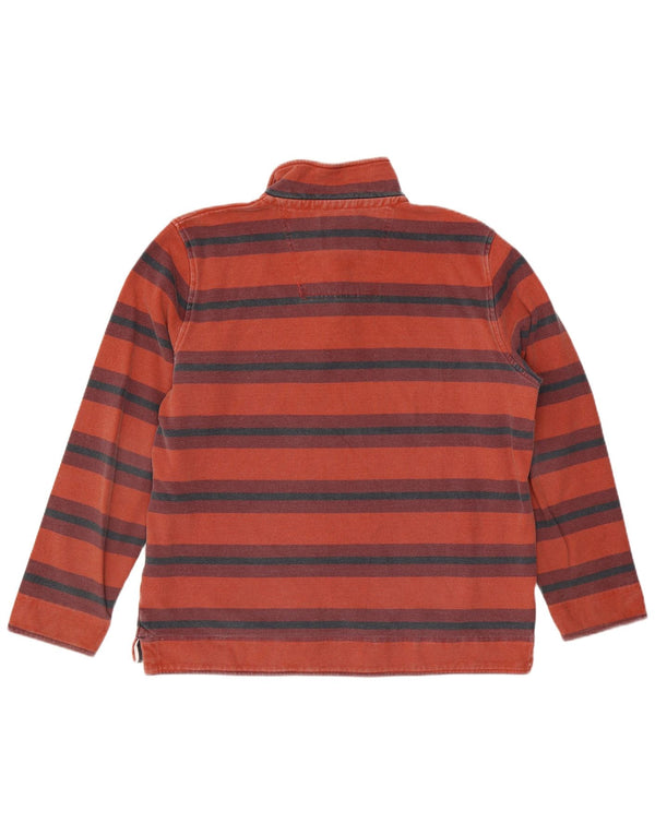 Crew Clothing Herren-Sweatshirt mit Reißverschluss, XL, rot gestreift, Baumwolle