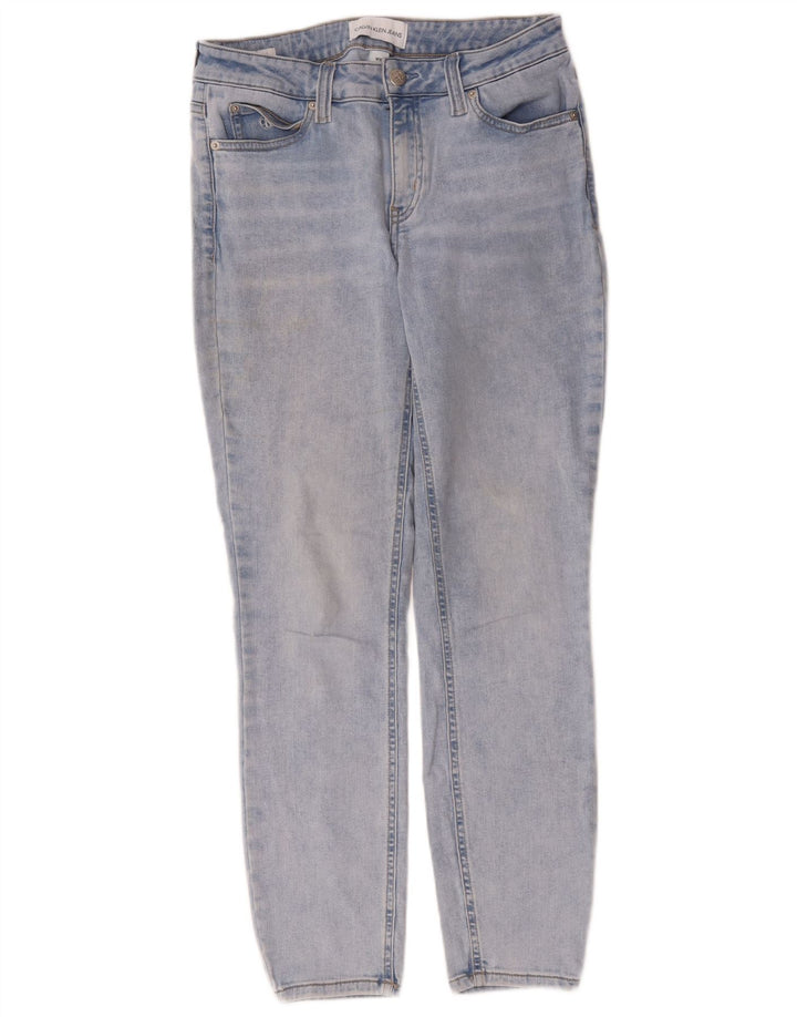 Calvin Klein Damen Slim Jeans W30 L27 Blaue Baumwolle