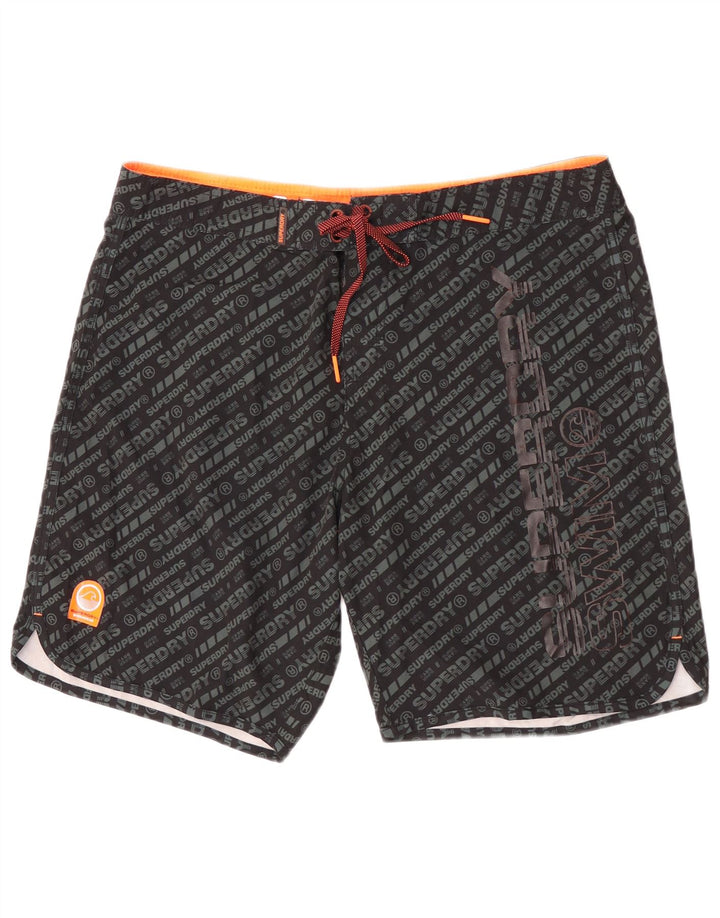 Superdry Herren Graphic Regular Badeshorts XL Schwarz Polyester
