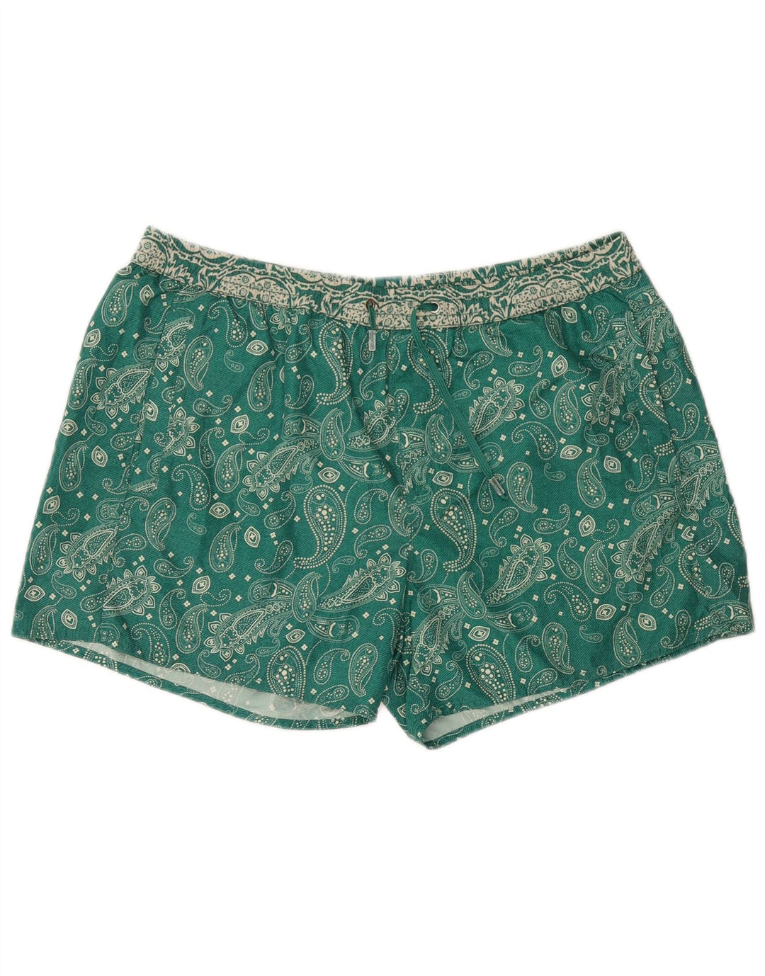 COAST Herren-Badeshorts, groß, grün, Paisleymuster