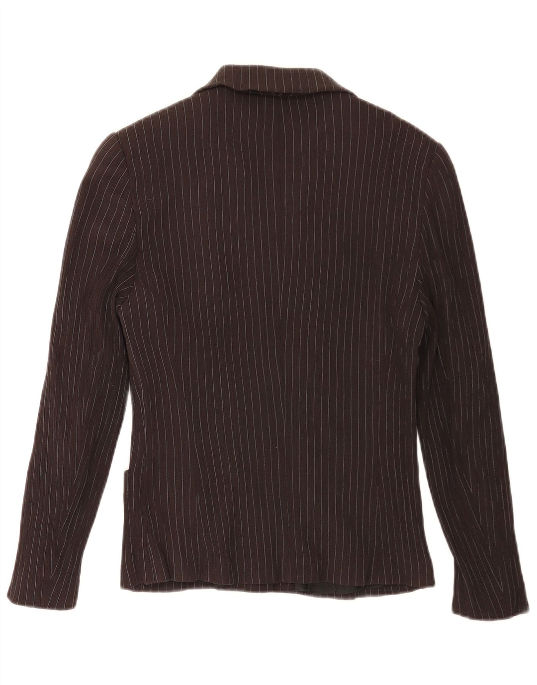 Taifun Damen-Blazerjacke mit 4 Knöpfen, Gr. 10, Braun, Nadelstreifen-Viskose