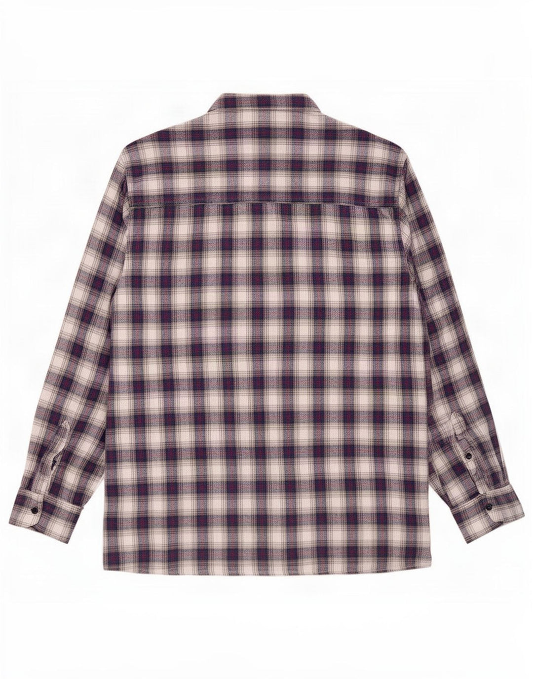 Rosengarten Herren-Flanellhemd aus mittelblau karierter Baumwolle