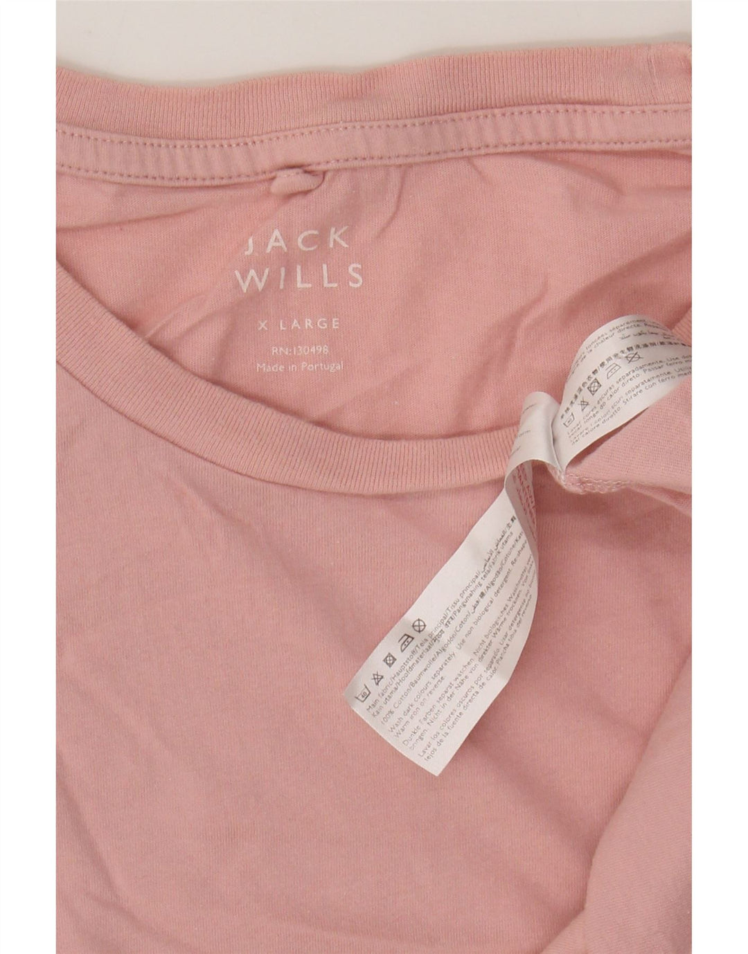 JACK WILLS Herren T-Shirt Top XL Rosa Baumwolle