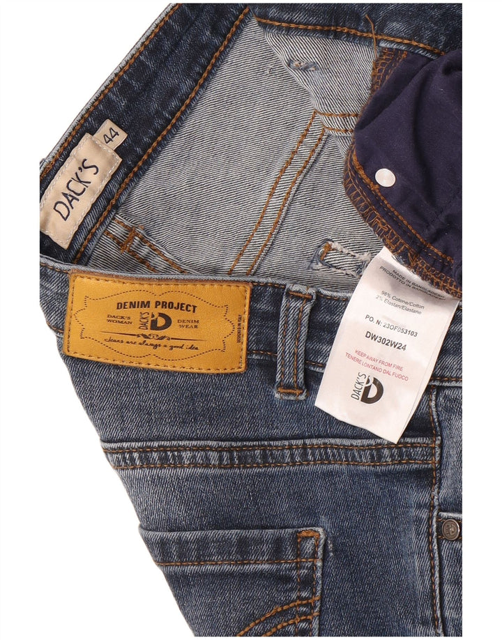 Dack's Damen Slim Jeans IT 44 Medium W28 L31 Blaue Baumwolle