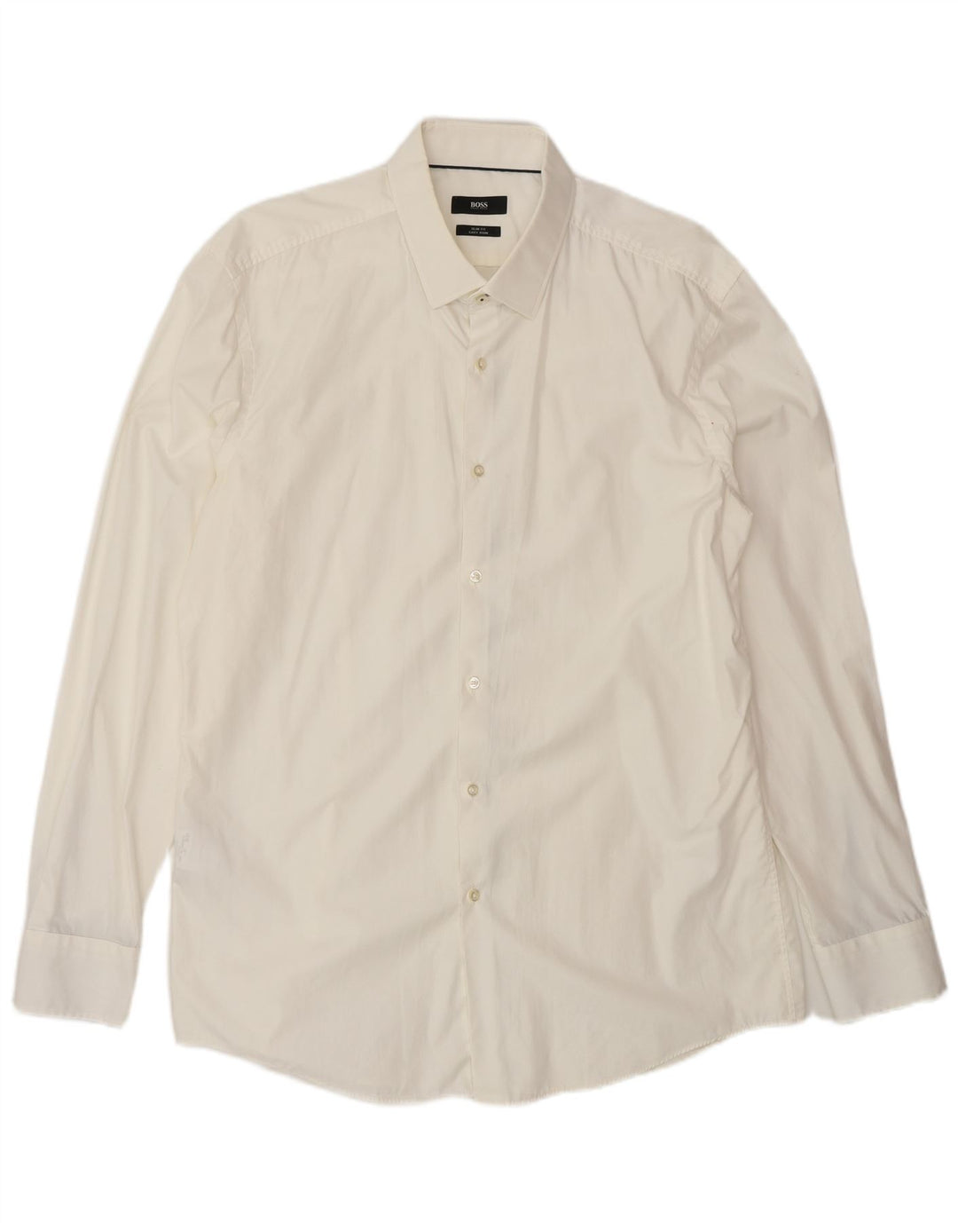 Hugo Boss Herren Slim Fit Hemd Größe 44 17 1/2 XL Weiße Baumwolle