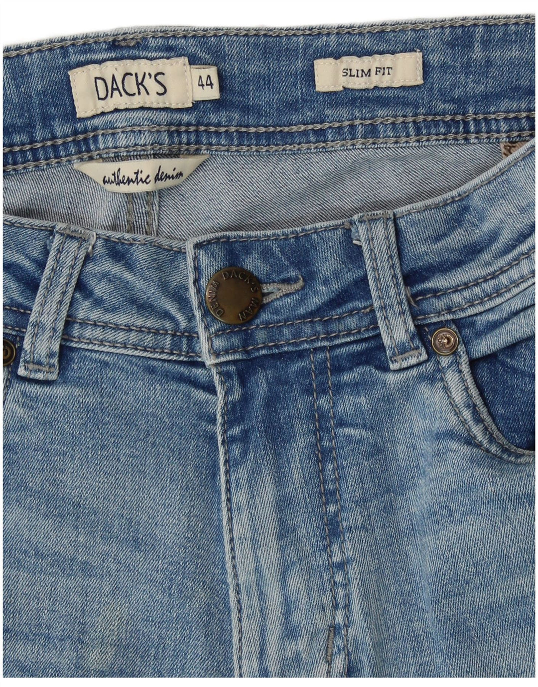 DACK'S Damen Slim Jeans IT 44 Medium W30 L31 Blaue Baumwolle