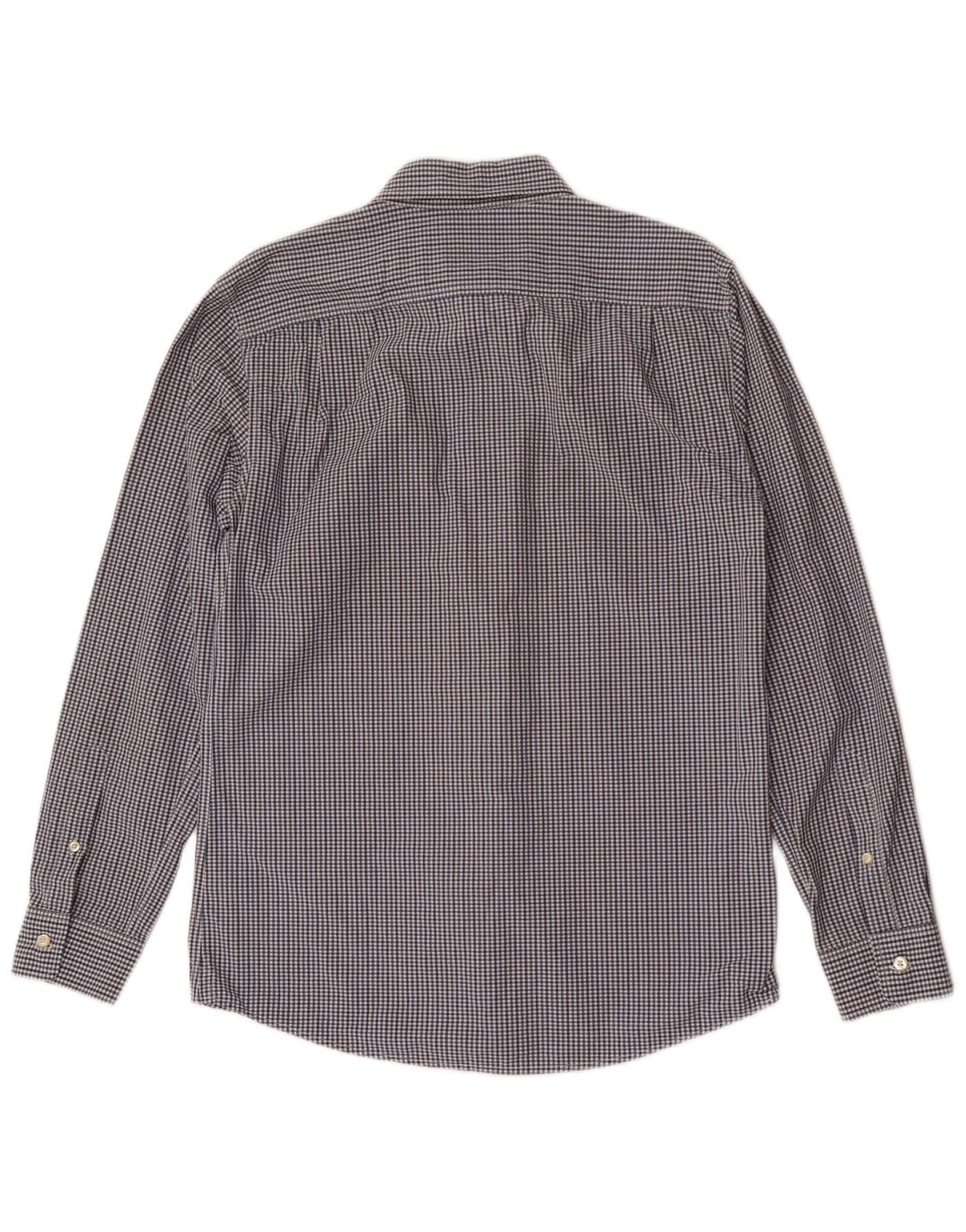 Jack Wills Herrenhemd aus mittelblauer Gingham-Baumwolle