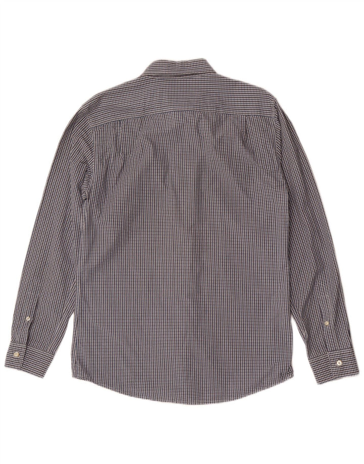 Jack Wills Herrenhemd aus mittelblauer Gingham-Baumwolle
