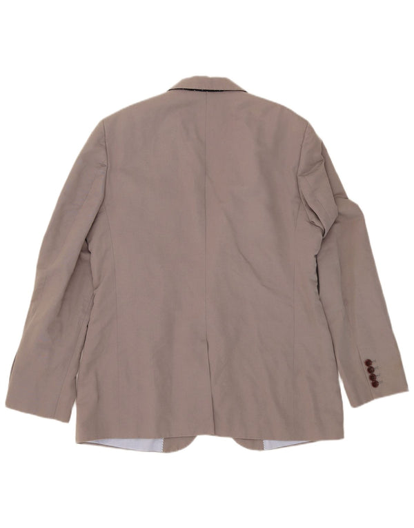 Crew Clothing Herren-Blazer mit 2 Knöpfen, UK 42, XL, graue Baumwolle