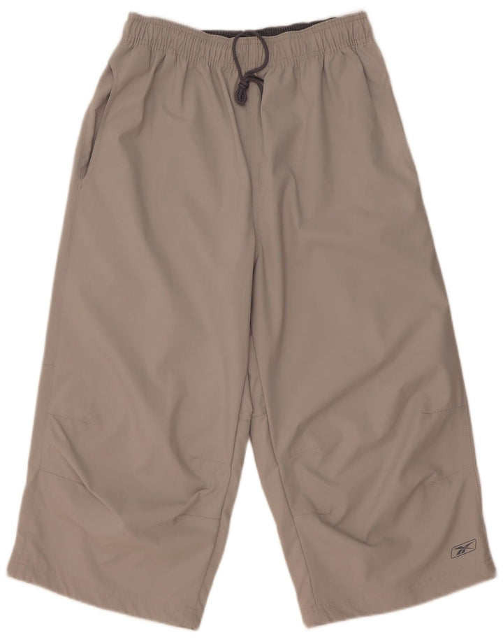 Reebok Herren Capri-Trainingshose aus mittelgrauem Polyester