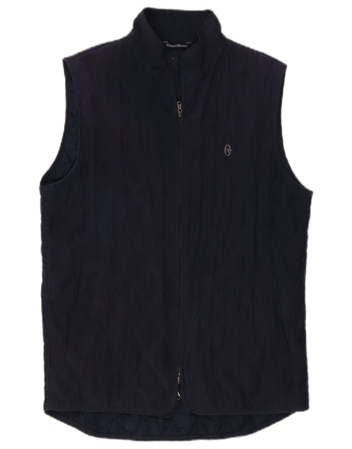 Conte of Florence Herren-Steppweste UK 38 Mittelmarineblaues Polyester
