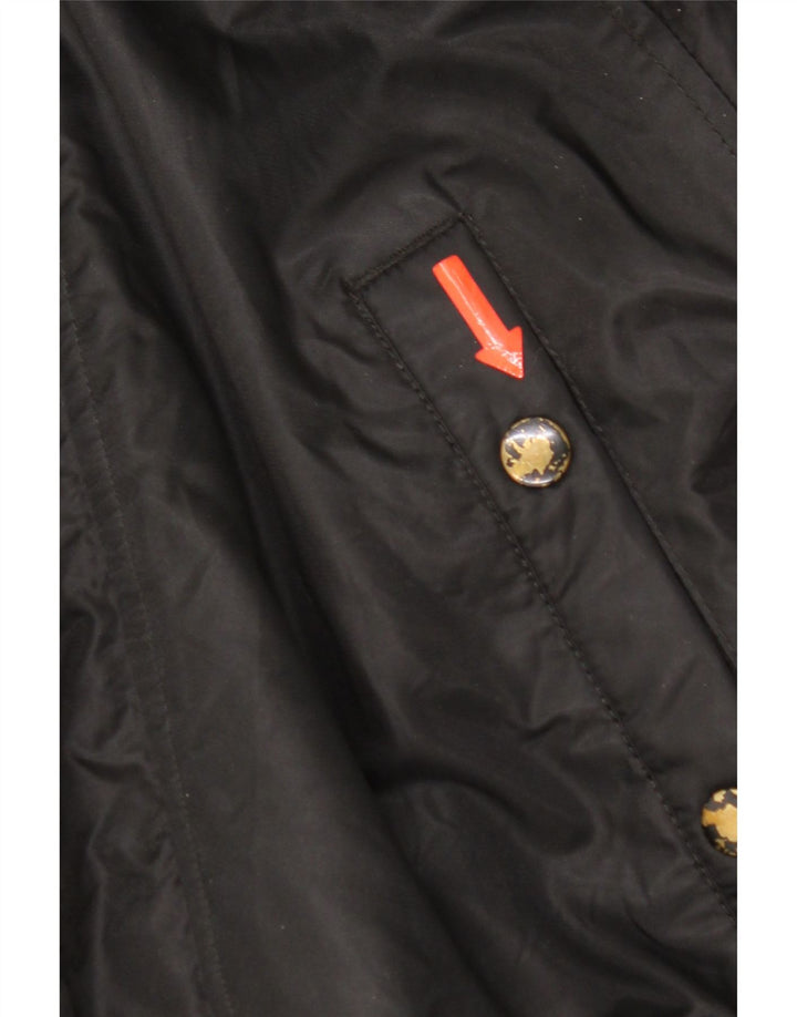 Superdry Herren-Jacke mit Kapuze, gepolstert, UK 38, mittelschwarzes Nylon