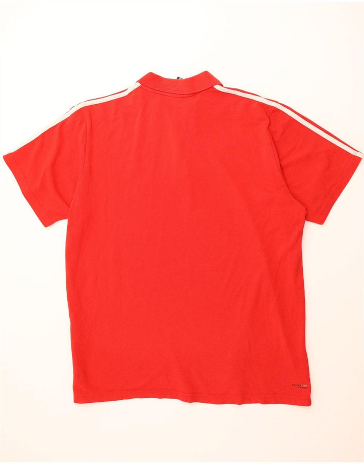 ADIDAS Mens Polo Shirt 2XL Red Vintage Adidas and Second-Hand Adidas from Messina Hembry 