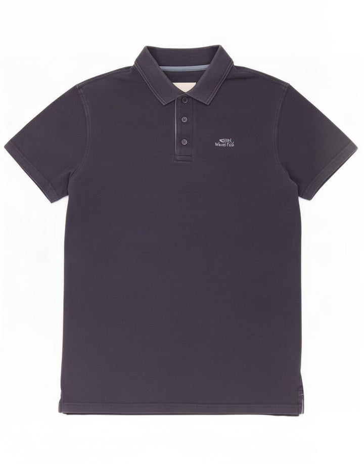 Weird Fish Herren-Poloshirt, Größe S, marineblau, Baumwolle