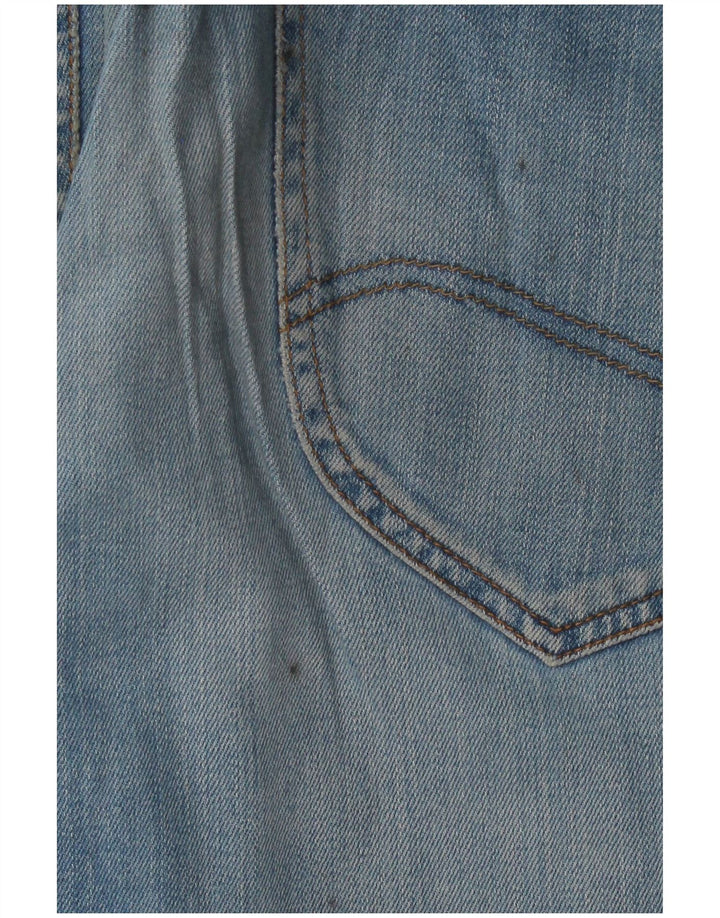 Lee Damen Straight Jeans W34 L31 Blau